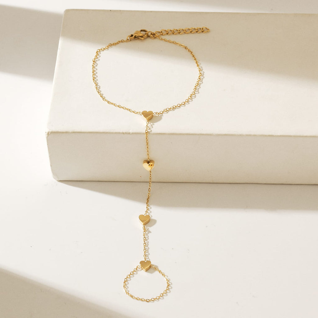 Heart of Gold Hand Chain