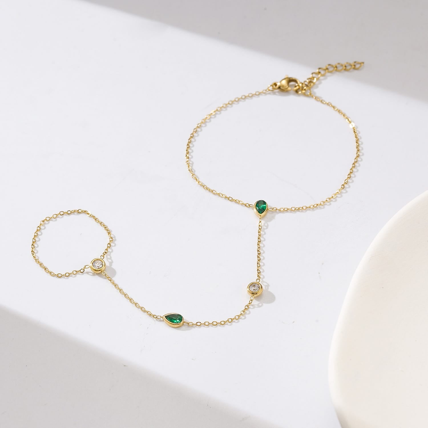 Emerald Grace Hand Chain