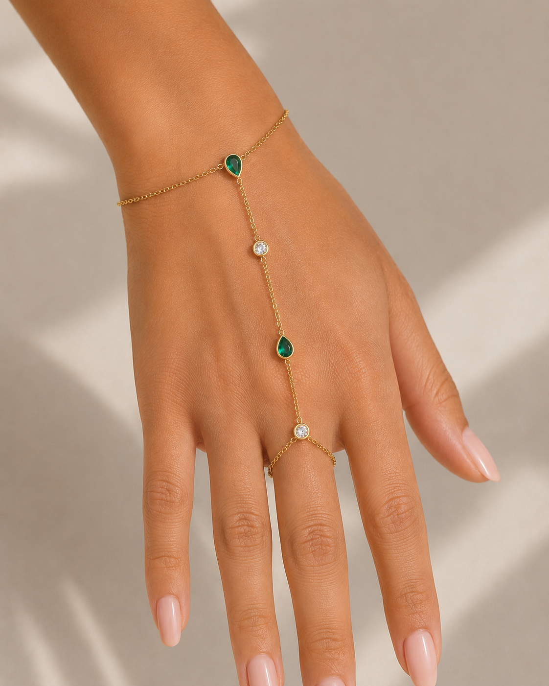 Emerald Grace Hand Chain
