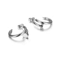 small silver hoop nail Earrings