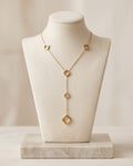 Golden Clover Drop Necklace